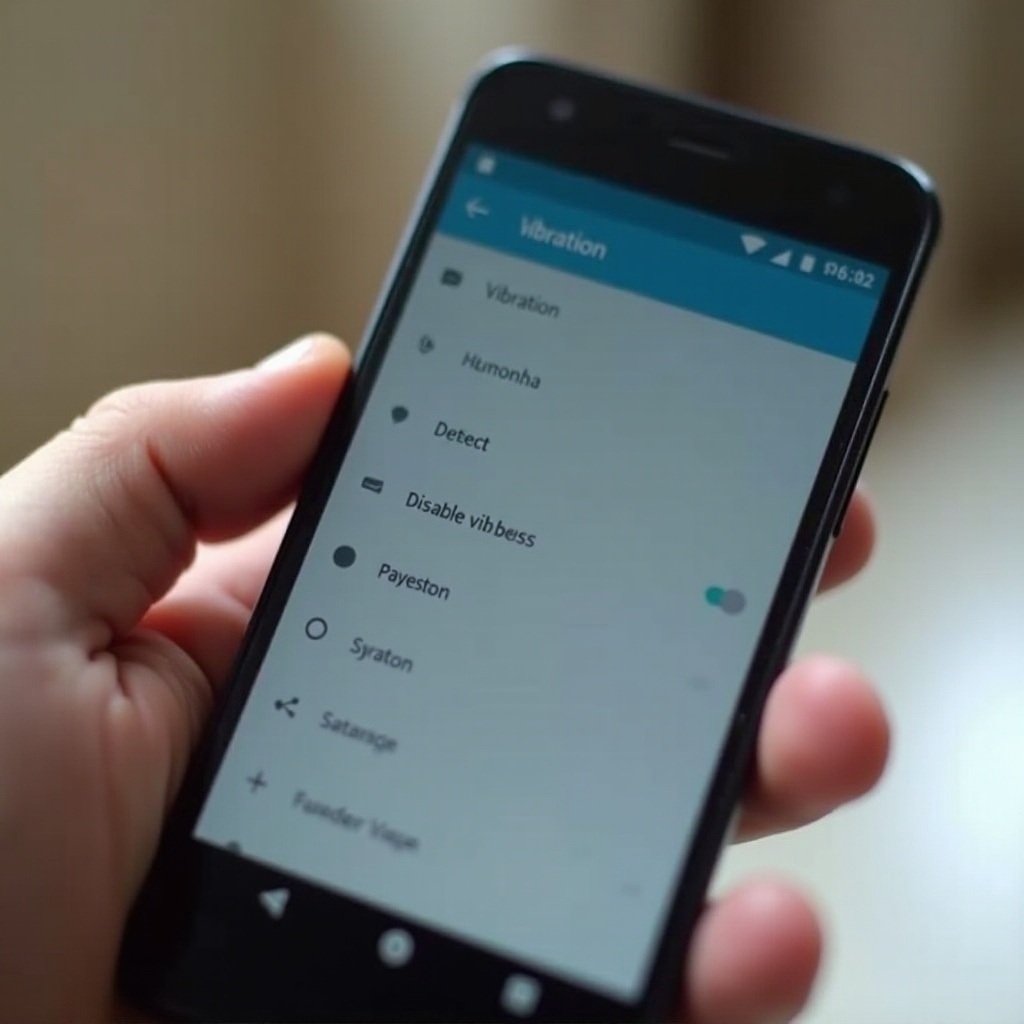 como desativar a vibração no Android