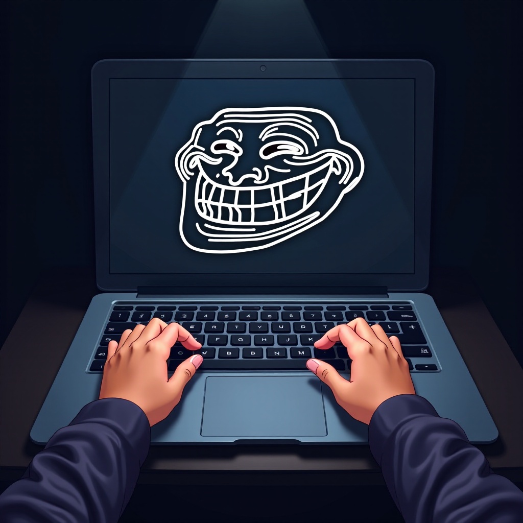 cómo hacer una cara de troll con el teclado en un Chromebook