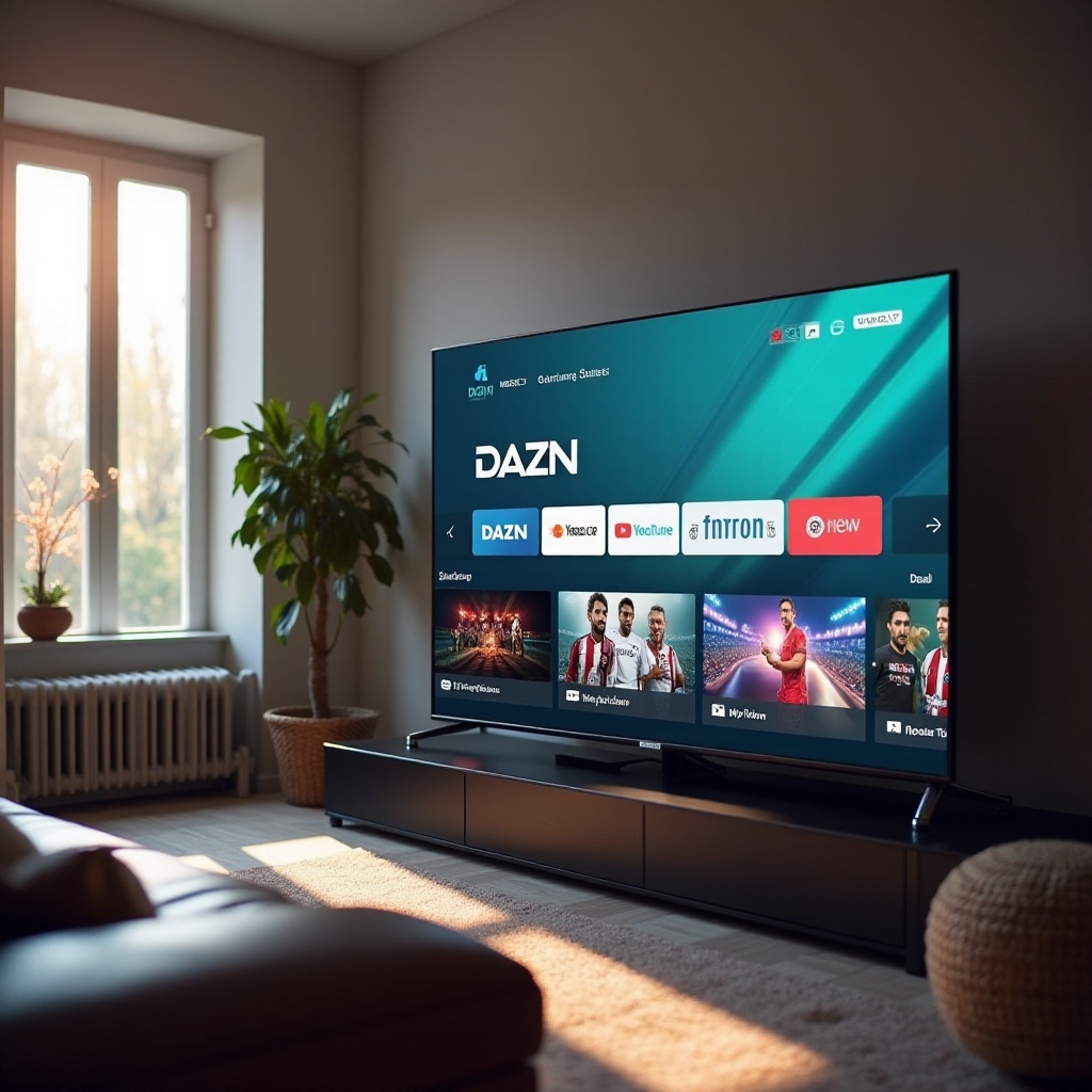como assistir dazn na samsung smart tv
