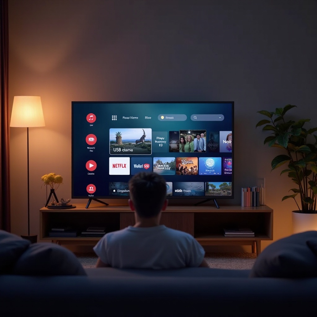 スマートテレビでUSBを見る方法