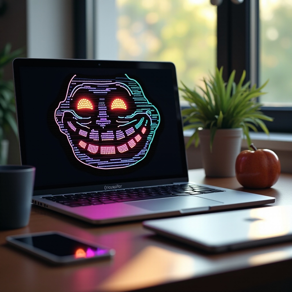 comment faire un visage de troll avec un clavier avec un Chromebook