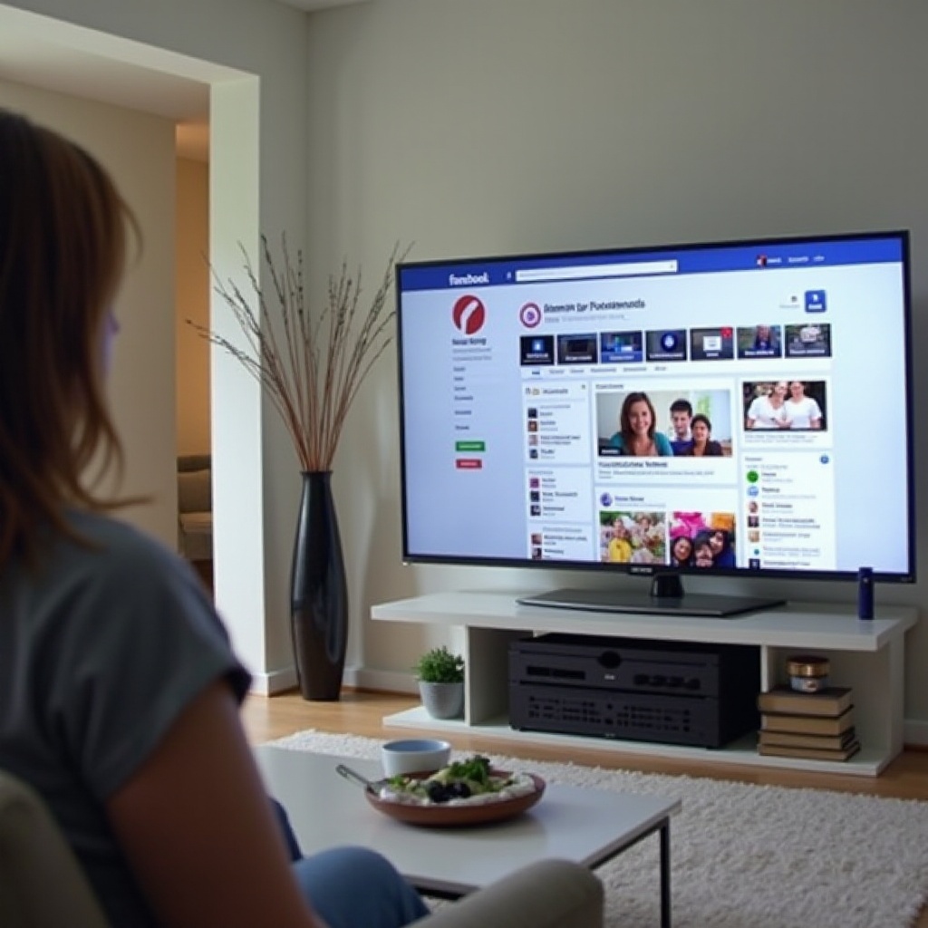 como assistir ao Facebook na Samsung Smart TV