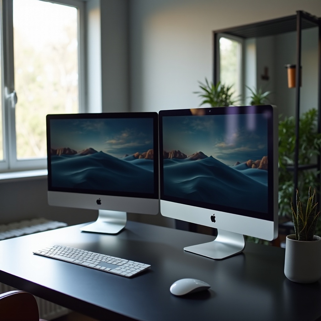 hangganan ng mouse sa pagitan ng dual display na PC