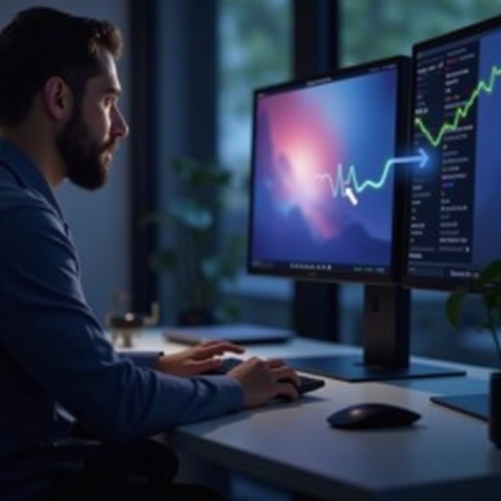 bordure de souris entre les écrans doubles PC